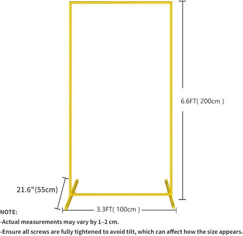 قوس الزفاف، 6.6FTx 3.3FT حامل خلفية مربعة لحفل 2 حزمة، حامل خلفية قوس معدني ذهبي للحفلات، قوس البالون خلفية حامل للذكرى السنوية، عيد الميلاد، الزفاف، استحمام الطفل، الديكور in Kuwait