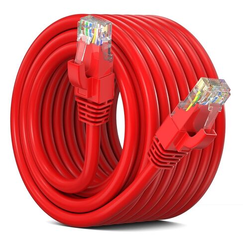 كابل Maximm Cat 6 Ethernet بطول 75 قدمًا، نحاس نقي 100%، كابل Cat6 للشبكة المحلية، كابل الإنترنت، كابل التصحيح وكابل الشبكة - UTP (أزرق) 75 قدمًا in Saudi Arabia