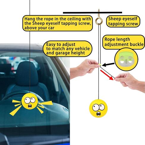Double Garage Parking Aid-Parking Ball Guide System, Parking Assistant kit Includes a retracting Ball Sensor Assist Solution.A Perfect Garage Parking Indicator in Kuwait
