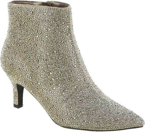 Masseys Women's Ursula Rhinestone Studded Dress Bootie, 6 M (Medium), Black in Saudi Arabia