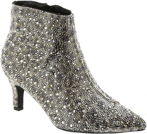 Masseys Women's Ursula Rhinestone Studded Dress Bootie, 6 M (Medium), Black in Saudi Arabia