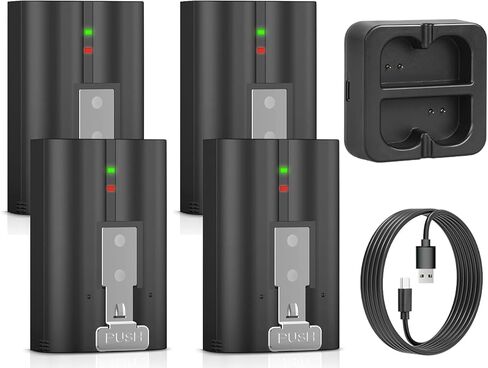 2-Pack 7200mAh Replacement Battery with USB C Charger Station for Ring-Doorbell Camera 2/3/4, Spotlight & Stick Up Cam Plus Pro, Rechargeable Upgraded Ring Batteries 3.65V Camera Indoor in Kuwait