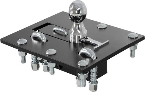 61052 Over-Bed Folding Ball Gooseneck Hitch, 30,000 lbs, 2-5/16-Inch Ball, Black Compatible with Ford GMC Silverado Ram in Kuwait