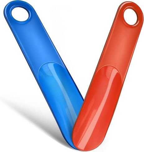 Plastic Shoe Horn - Travel Shoe Horn 8.8 Inch Small Toddler Shoe Horn Travel Size For Men, Kids, Women, Shoe Helper(Orange) in Kuwait