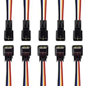 2 Pin Automotive Wire Connector Plug 2 Wire Waterproof Auto Electrical Connectors 6 Pairs Male Female Quick Disconnect Connector Cable Wires 16AWG, for Car,Truck,Moto,Boat(Car Black2P) in Kuwait