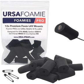 URSA Foamies: Soft Foam Mounts for Wireless Lav Mics | Lav Mic Accessories | Stick Directly to the Skin or Costume | Microphone Foam Covers - Fits Most Microphone Brands in Kuwait