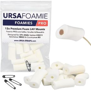 URSA Foamies: Soft Foam Mounts for Wireless Lav Mics | Lav Mic Accessories | Stick Directly to the Skin or Costume | Microphone Foam Covers - Fits Most Microphone Brands in Saudi Arabia