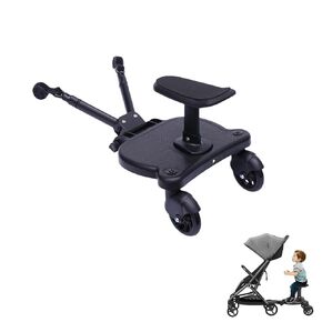 Universal Stroller Board with Seat – 2-in-1 Stroller Ride-On Board for Toddler, Removable Seat, Adjustable Attachment for Most Strollers in Saudi Arabia