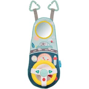 Musical Car Seat Toys for 0-12 Month Old Babies - Activity Center with Sensory Soft Hanging Toys and Mirror - Carseat Gift for Infants in Kuwait