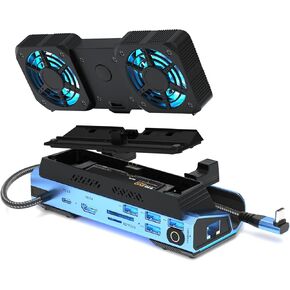 staion staion لسطح البخار ، 11 في 1 Double Fan Steam Deck Dock. VGA Prot ، 1000Mbps Ethernet ، PD100W Charge ، HDMI 2.0 و DP 4K@60HZ.3 USB 3.0 و 3 USB 2.0 PORT. فتحة البخار Deck Dock. in Kuwait