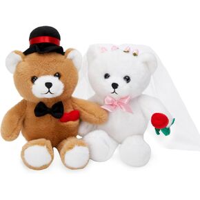 WEWILL Cute Valentines Teddy Bear Stuffed Animal Love Bear Soft Plush Toy 8'' with Cupid Wing and Love Heart Valentines Birthday for Girls Girlfriends Toddler Kids in Kuwait