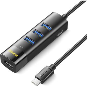 KAGO Powered USB Hub 3.0 with ac Adapter - 10 USB 3.0 Data Transfer Ports, 4 Charging Ports with Individual On/Off Switches, Power Adapter Included in Kuwait