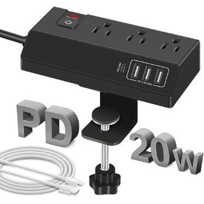 10-OTELT POWER STRIP TOWER | موسع منفذ | سلك التمديد قابل للسحب مع 4 منافذ USB | واقي توصيل متعدد المكونات لأجهزة متعددة ، والهاتف الخلوي ، وملحقات الكمبيوتر | مكتب ، منظم مكتب in Kuwait