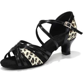 Ballroom Latin Dance Shoes for Women Open Toe Salsa Tango Professional Dance Shoes 3 Inch in Kuwait