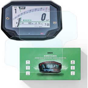 مجموعة واقي شاشة لوحة القيادة من زجاج نانو لملحقات الدراجات النارية لـ Kawasaki Ninja 500 e-1 7 Hybrid 2024+ / Ninja 650 1000SX 1100SX SE 2020+ / ZX-25R 2023-2025 (2 × مضاد للتوهج) in Kuwait