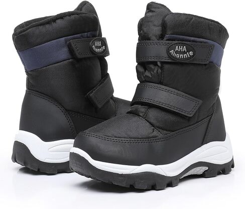 أحذية ثلج للأولاد والبنات من Ahannie أحذية شتوية للأطفال الصغار أحذية مقاومة للماء بحلقة خطافية للطقس البارد (طفل صغير/طفل صغير) in Kuwait