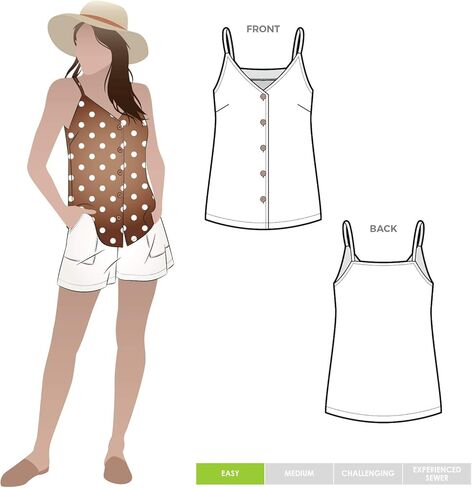 Style Arc Sewing Pattern - Portia Woven Top (Sizes 04-16) in Kuwait