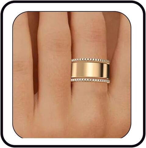 Stackable Gold Rings for Women Trendy Cubic Zirconia Thumb Ring Dainty Stacking Thin Rings Knuckle Ring Set Promise Statement Jewelry in Kuwait