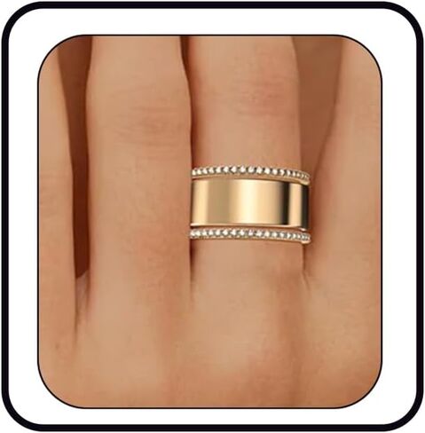 Stackable Gold Rings for Women Trendy Cubic Zirconia Thumb Ring Dainty Stacking Thin Rings Knuckle Ring Set Promise Statement Jewelry in Kuwait
