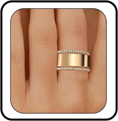 Stackable Gold Rings for Women Trendy Cubic Zirconia Thumb Ring Dainty Stacking Thin Rings Knuckle Ring Set Promise Statement Jewelry in Kuwait