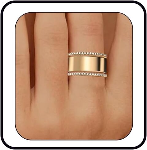 Stackable Gold Rings for Women Trendy Cubic Zirconia Thumb Ring Dainty Stacking Thin Rings Knuckle Ring Set Promise Statement Jewelry in Kuwait