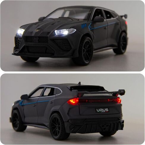 Compatible for 1/32 Lambo Urus Model Car Diecast Collectible Pull Back Toy Car with Light and Sound Toy Vehicle for 3+ Year Old Kids Boys Gift Gray in Kuwait