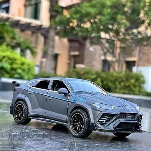 Compatible for 1/32 Lambo Urus Model Car Diecast Collectible Pull Back Toy Car with Light and Sound Toy Vehicle for 3+ Year Old Kids Boys Gift Gray in Kuwait