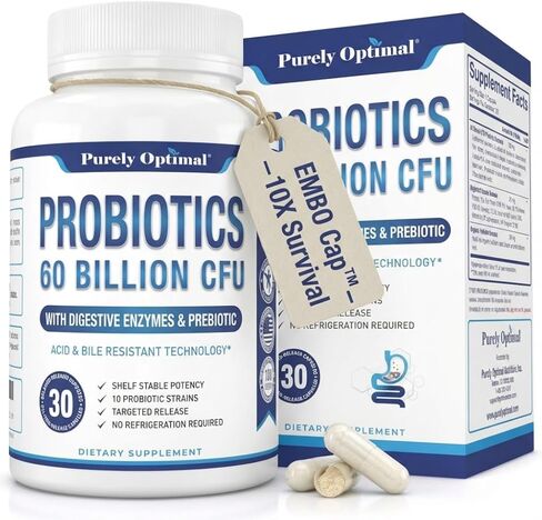 بروبيوتيك ممتاز مثالي تمامًا 60 مليار وحدة تشكيل مستعمرة مع البريبايوتك العضوي والإنزيمات الهاضمة in Kuwait