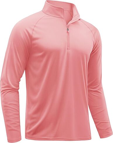 TACVASEN Men's Long Sleeve Athletic Shirts 1/4 Pullover Zip Sun Protection Rash Guard UPF 50+ Outdoor Running T-Shirts in Kuwait