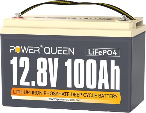 Power Queen 12V 125Ah Group 27 Lithium LiFePO4 Battery for RV, Trailer in Kuwait