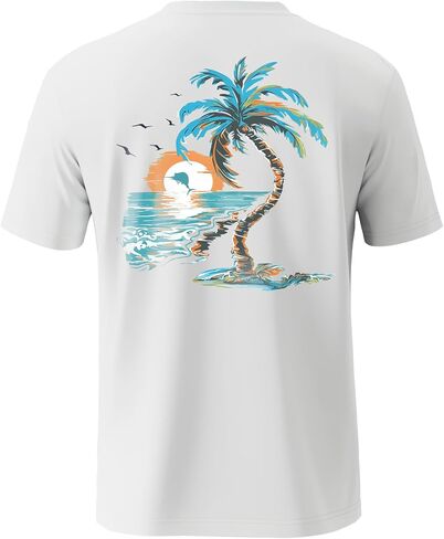 Palmyth Fishing Shirts for Men Short Sleeve Sun Protection T-Shirts UPF 50+ Rash Guard Tee in Kuwait