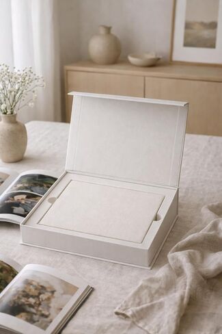 Luxury Linen Bound Video Book, 7" IPS Display, 4GB Memory, Rechargeable Battery, Up to 3 Hours HD Video Storage, Perfect for Weddings, Graduation Birthdays, Anniversaries, and More in Kuwait