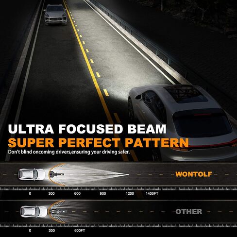 مصابيح H4/9003، لمبة إضاءة ضباب ساطعة 120 وات 20000LM مطورة، 6500 كلفن أبيض بارد IP68 مقاوم للماء، تركيب سريع in Kuwait