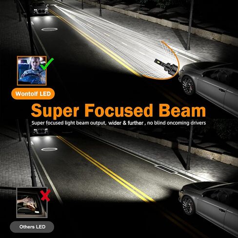 مصابيح H4/9003، لمبة إضاءة ضباب ساطعة 120 وات 20000LM مطورة، 6500 كلفن أبيض بارد IP68 مقاوم للماء، تركيب سريع in Kuwait