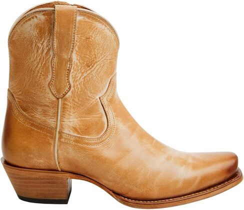 Women's Fern Western Booties Square Toe Tan 9 1/2 M US in Kuwait