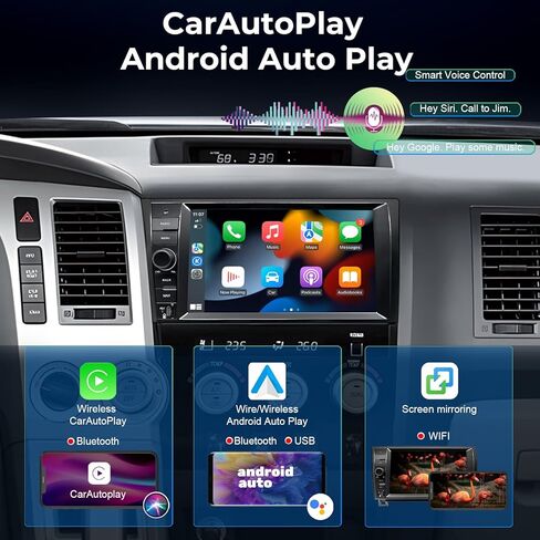 Swtnvin Car Radio Toyota Tundra 2007-2013 ، Sequoia 2008-2018،10.1 in Kuwait