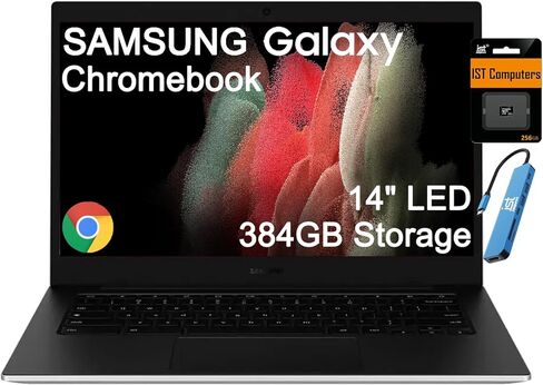 Samsung 14" Galaxy Chromebook Go Laptop PC Computer, Intel Celeron N4500 Processor, 4GB RAM, 64GB Storage, ChromeOS, XE340XDA-KA2US, Silver in Saudi Arabia