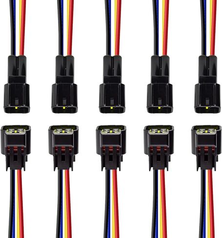 2 Pin Automotive Wire Connector Plug 2 Wire Waterproof Auto Electrical Connectors 6 Pairs Male Female Quick Disconnect Connector Cable Wires 16AWG, for Car,Truck,Moto,Boat(Car Black2P) in Kuwait