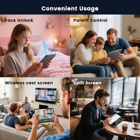 Android 15 Tablet ، شاشة بحجم 11 بوصة 2K ، أقراص كهربائية مع ذاكرة وصول عشوائي 18 جيجابايت-6 جيجابايت LPDDR +12 جيجا بايت و 128 جيجابايت من ذاكرة الوصول العشوائي 1 تيرابايت ، 8000 مللي أمبير ، T606 Octa-Core ، WiFi مزدوج النطاق ، BT5.0 ، دعم GMS GPS على ن in Kuwait