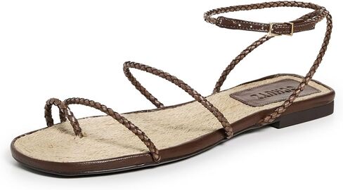 Schutz Women's Kaya Straw Flat Sandal, Infinite Blue, 6 in Saudi Arabia