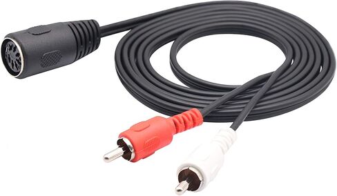 zdyCGTime Din 7 Pin to RCA Cable، 7 Pin DIN إلى RCA Cable، 7-Pin MIDI Female Plug to 2 RCA Male Audio Converter Cord for Bang & Olufsen، Naim، Quad.Stereo Systems (0.5 م) (0.5 م) in Kuwait