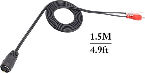 zdyCGTime Din 7 Pin to RCA Cable، 7 Pin DIN إلى RCA Cable، 7-Pin MIDI Female Plug to 2 RCA Male Audio Converter Cord for Bang & Olufsen، Naim، Quad.Stereo Systems (0.5 م) (0.5 م) in Kuwait