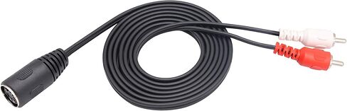 zdyCGTime Din 7 Pin to RCA Cable، 7 Pin DIN إلى RCA Cable، 7-Pin MIDI Female Plug to 2 RCA Male Audio Converter Cord for Bang & Olufsen، Naim، Quad.Stereo Systems (0.5 م) (0.5 م) in Kuwait