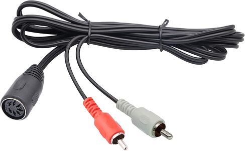 zdyCGTime Din 7 Pin to RCA Cable، 7 Pin DIN إلى RCA Cable، 7-Pin MIDI Female Plug to 2 RCA Male Audio Converter Cord for Bang & Olufsen، Naim، Quad.Stereo Systems (0.5 م) (0.5 م) in Kuwait
