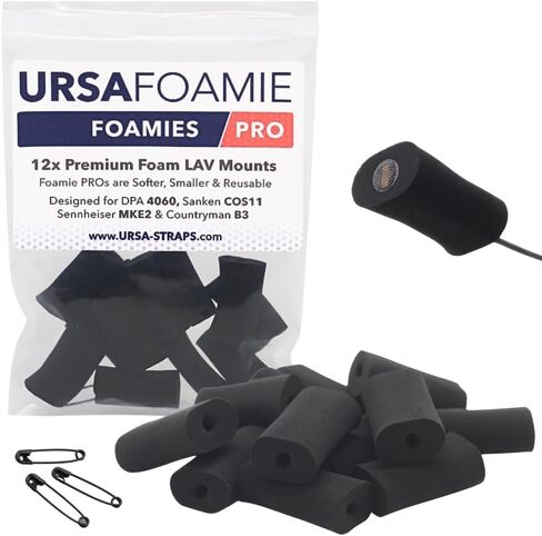 URSA Foamies: Soft Foam Mounts for Wireless Lav Mics | Lav Mic Accessories | Stick Directly to the Skin or Costume | Microphone Foam Covers - Fits Most Microphone Brands in Kuwait