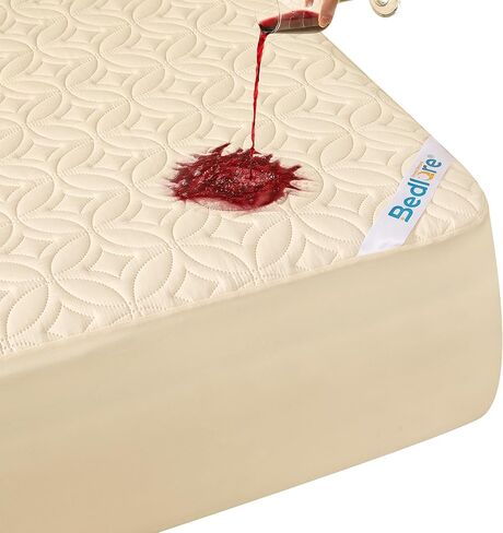 BEDLORE Waterproof Mattress Protector, Twin Size Mattress Pad with Deep Pocket 6"-15" Depth, Soft Breathable Dirt-Proof Single Bed Mattress Cover for Bedroom, Dorm Room (Gray) in Saudi Arabia