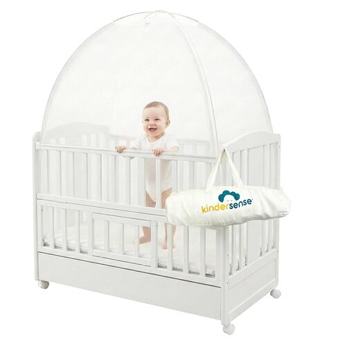 KinderSense® - Baby Safety Crib Tent - Premium Toddler Crib Topper to Keep Baby from Climbing Out - See Through Mesh Crib Net - Mosquito Net - Pop-Up Crib Tent Canopy in Saudi Arabia
