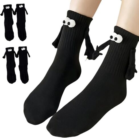 مضحك 2 أزواج عقد الأيدي الجوارب زوجين هدايا لصديقها صديقة المشاركة الذكرى هدايا عيد ميلاد للنساء الرجال in Kuwait