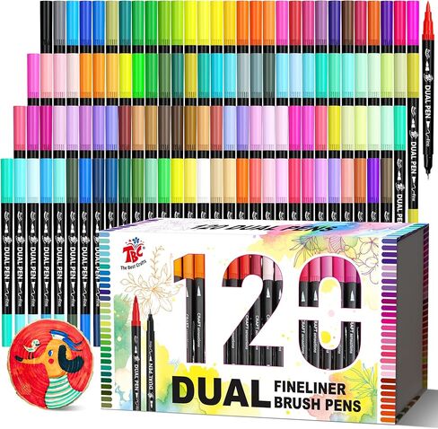 TBC The Best Crafts Acrylic Paint Pen -12 Color Waterproof, Non-Toxic, odorless, Suitable for Paper, Pottery, Stones, Backpacks, Glass, Eggs, Fabrics, Plastics, handicrafts, Gift Cards Gifts for Kids in Kuwait