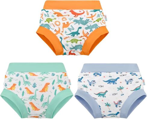 حفاضات السباحة Alvababy 3PCS Baby & Toddler Diaper مقاومة للماء لـ Boy's و Girl's for Swim Plasses 3xBS01-3-4T in Kuwait